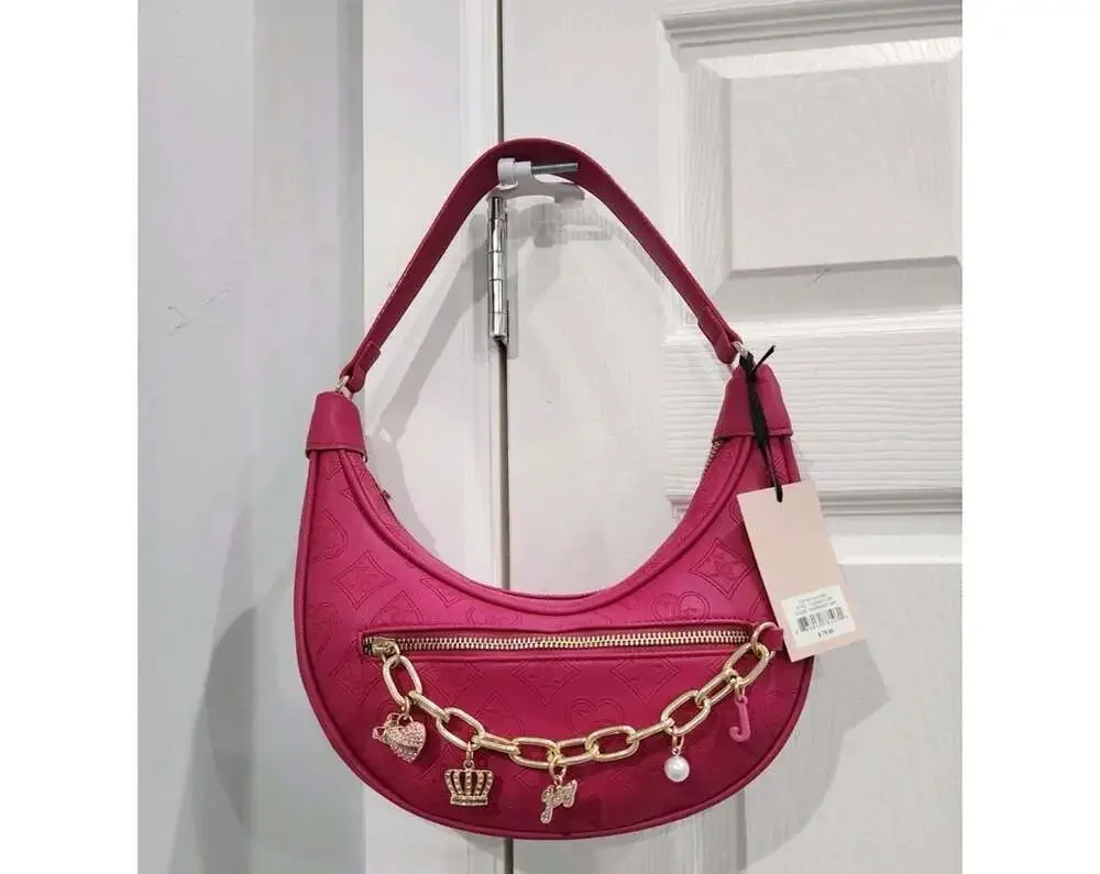 NWT Juicy Couture‎ Top Notch Hobo Shoulder Bag in Raspberry Tart
